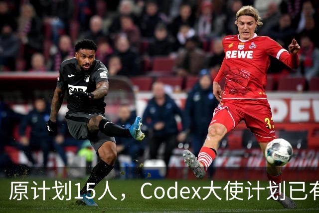 原计划15人，Codex大使计划已有199人